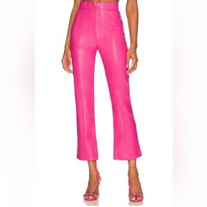 Bardot Polly Faux Leather Pant (hot pink size small)